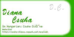 diana csuha business card